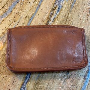 COACH Chunky Case cosmetic money Pouch 7165, British tan